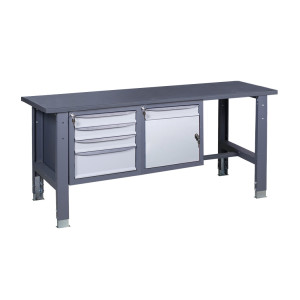 Верстак слесарный на стационарных регулируемых опорах ВР 41 МД/3МС Ч