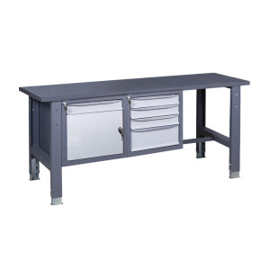 Верстак слесарный на стационарных регулируемых опорах ВР 41 3МС/МД Ч