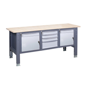 Верстак слесарный на стационарных регулируемых опорах ВР 41 МД/3МС/МД К