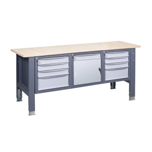 Верстак слесарный на стационарных регулируемых опорах ВР 41 3МС/МД/3МС К