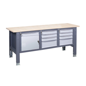 Верстак слесарный на стационарных регулируемых опорах ВР 41 3МС/3МС/МД К