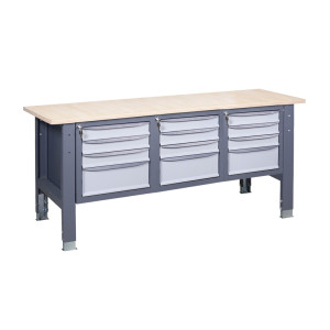 Верстак слесарный на стационарных регулируемых опорах ВР 41 3МС/3МС/3МС К