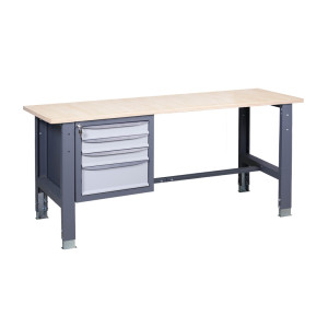 Верстак слесарный на стационарных регулируемых опорах ВР 41 3МС Ф