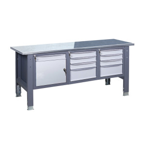 Верстак слесарный на стационарных регулируемых опорах ВР 41 3МС/3МС/МД О(1,0)