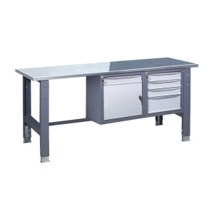 Верстак слесарный на стационарных регулируемых опорах ВР 41 3МС/МД О(2,0)