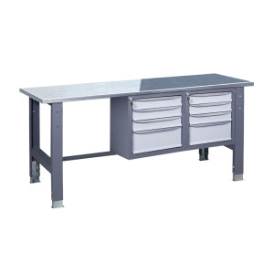 Верстак слесарный на стационарных регулируемых опорах ВР 41 3МС/3МС О(2,0)