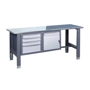 Верстак слесарный на стационарных регулируемых опорах ВР 41 МД/3МС О(2,0)