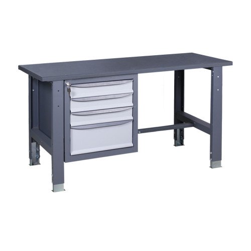 Верстак слесарный на стационарных регулируемых опорах ВР 31 3МС Ч