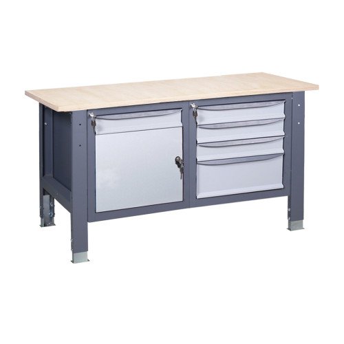 Верстак слесарный на стационарных регулируемых опорах ВР 31 3МС/МД Ф