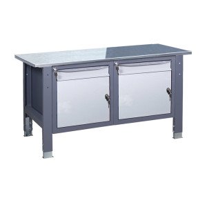 Верстак слюсарний на стаціонарних регульованих опорах ВР 31 МД/МД О(1,0)