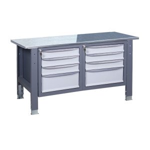 Верстак слюсарний на стаціонарних регульованих опорах ВР 31 3МС/3МС О(1,0)