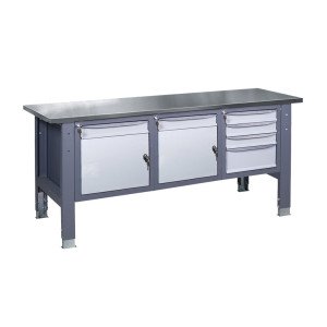 Верстак слесарный на стационарных регулируемых опорах ВР 41 3МС/МД/МД Н