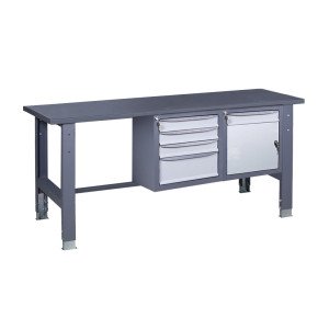 Верстак слесарный на стационарных регулируемых опорах ВР 41 МД/3МС Ч