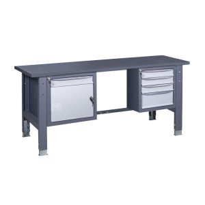 Верстак слесарный на стационарных регулируемых опорах ВР 41 3МС/МД Ч