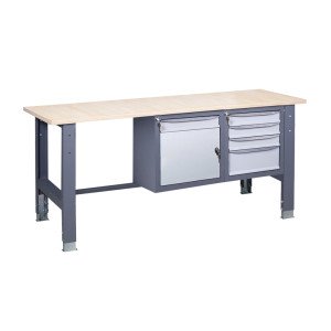 Верстак слесарный на стационарных регулируемых опорах ВР 41 3МС/МД К