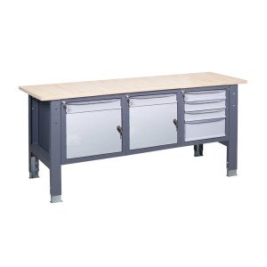 Верстак слесарный на стационарных регулируемых опорах ВР 41 3МС/МД/МД К