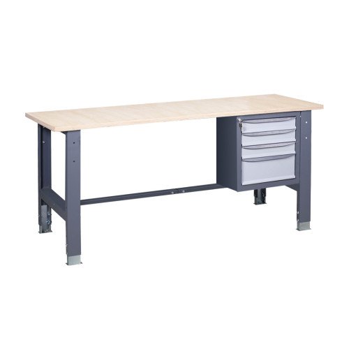 Верстак слюсарний на стаціонарних регульованих опорах ВР 41 3МС Ф