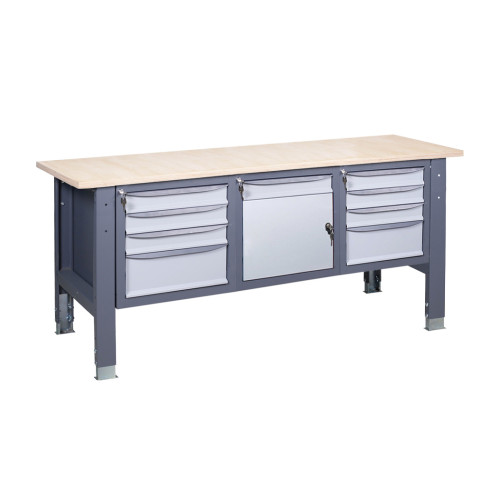 Верстак слесарный на стационарных регулируемых опорах ВР 41 3МС/МД/3МС Ф