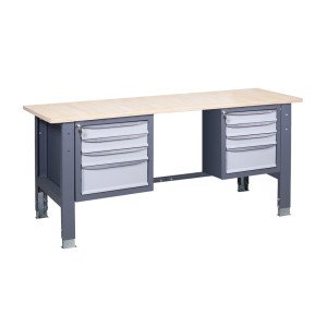 Верстак слесарный на стационарных регулируемых опорах ВР 41 3МС/3МС Ф