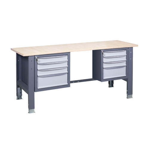 Верстак слюсарний на стаціонарних регульованих опорах ВР 41 3МС/3МС Ф