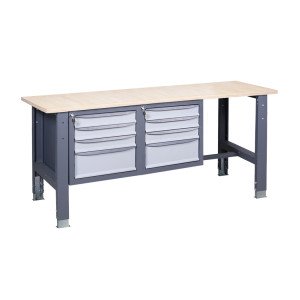 Верстак слесарный на стационарных регулируемых опорах ВР 41 3МС/3МС Ф