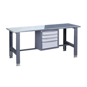 Верстак слюсарний на стаціонарних регульованих опорах ВР 41 3МС О(1,0)