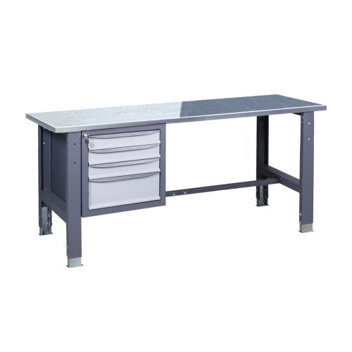 Верстак слюсарний на стаціонарних регульованих опорах ВР 41 3МС О(1,0)