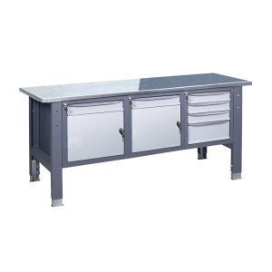 Верстак слесарный на стационарных регулируемых опорах ВР 41 3МС/МД/МД О(2,0)