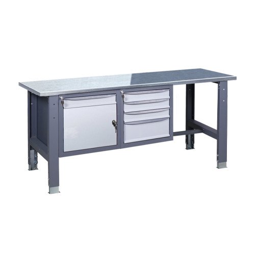 Верстак слесарный на стационарных регулируемых опорах ВР 41 3МС/МД О(2,0)