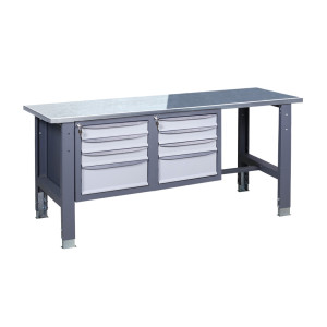 Верстак слесарный на стационарных регулируемых опорах ВР 41 3МС/3МС О(2,0)