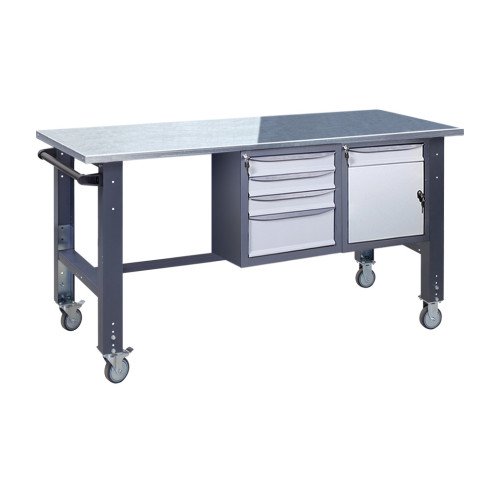 Верстак мобильный (на регулируемых опорах) ВРМ 41 МД/3МС О(1,0)