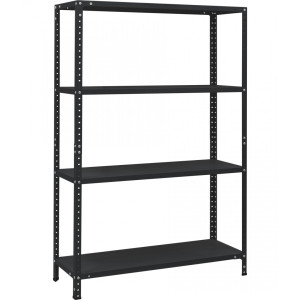 Стеллаж МС 4 полки 1450×1000×400 Черный (RAL-9005)