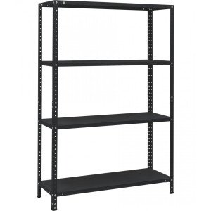 Стеллаж МС 4 полки 1450×1000×400 Черный (RAL-9005)