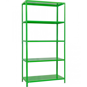 Стеллаж МС 5 полок 1970×1000×400 Зелёный (RAL-6018)