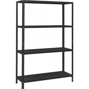 Стелаж МС 4 полиці 1450×1000×400 Чорний (RAL-9005)