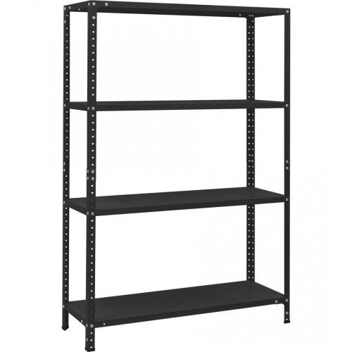 Стеллаж МС 4 полки 1450×1000×400 Черный (RAL-9005)