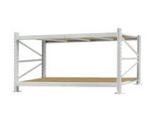 Стеллаж ПСТ 1200x500x1500 (2 уровня, ДСП) основной (0-300 кг на уровень)