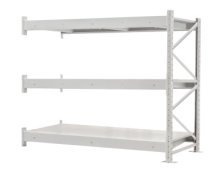 Стеллаж ПСТ 1200x600x2000 (3 уровня, полки металл) приставной (400-800 кг на уровень)