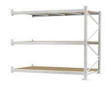 Стеллаж ПСТ 1200x600x2000 (3 уровня, ДСП) приставной (0-300 кг на уровень)