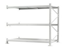 Стеллаж ПСТ 1200x600x2000 (3 уровня, полки металл) приставной (0-400 кг на уровень)