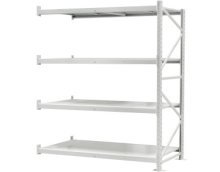 Стеллаж ПСТ 1200x600x2500 (4 уровня, полки металл) приставной (0-400 кг на уровень)