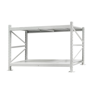 Стеллаж ПСТ 1200x1000x1500 (2 уровня, полки металл) основной (0-400 кг на уровень)