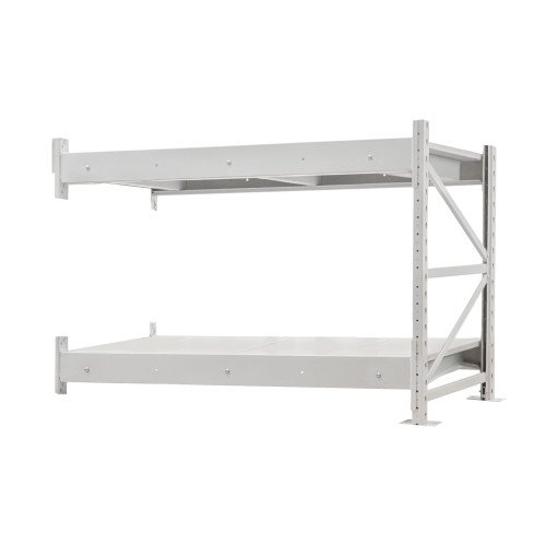 Стеллаж ПСТ 1200x600x1500 (2 уровня, полки металл) приставной (400-800 кг на уровень)