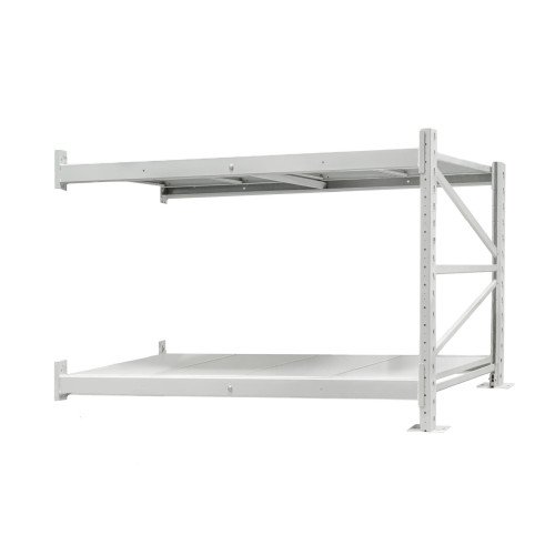 Стеллаж ПСТ 1200x600x1500 (2 уровня, полки металл) приставной (0-400 кг на уровень)