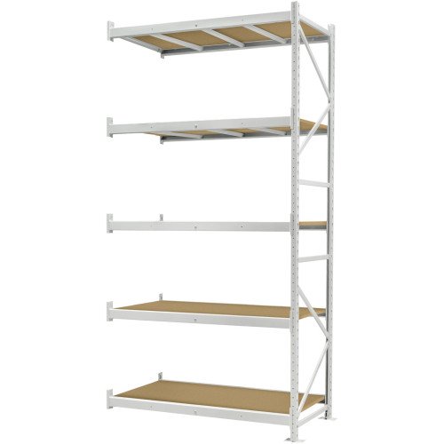 Стеллаж ПСТ 1800x600x3000 (5 уровня, ДСП) приставной (0-300 кг на уровень)