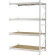 Стеллаж ПСТ 1200x500x2500 (4 уровня, ДСП) приставной (0-300 кг на уровень)