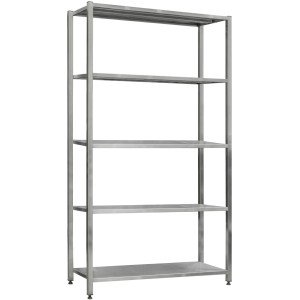 Стеллаж сварной из нержавеющей стали СжН-5-1300x400x2000