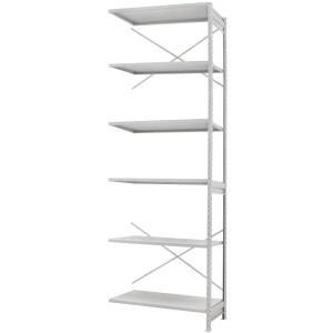 Стелаж ПС 1150x300x2500 (6 полиць) приставний (100 кг на полицю)
