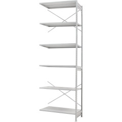 Стелаж ПС 1500x600x2500 (6 полиць) приставний (150 кг на полицю)