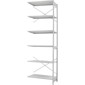 Стелаж ПС 1150x300x2500 (6 полиць) приставний (150 кг на полицю)
